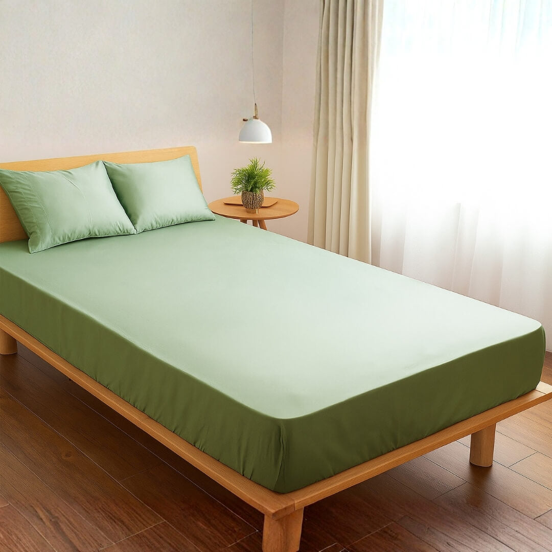 肌ざわり滑らか スーピマ超長綿クイーンサイズボックスシーツ