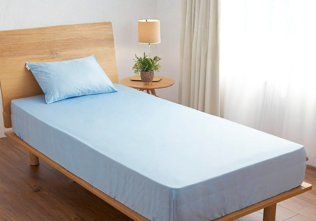 チ40cm スーピマ超長綿（スーピマコットン）サテン織りボックスシーツ シングル40