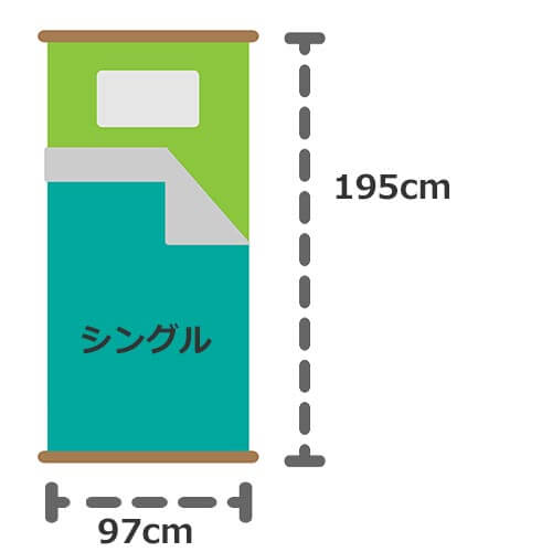 シングルサイズベッド　ボックスシーツ
